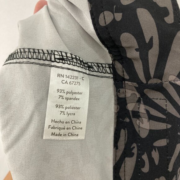 New Ripskirt Hawaii Small Charcoal Gray Floral Active Wrap Skirt Vacation Beach - Picture 3 of 10